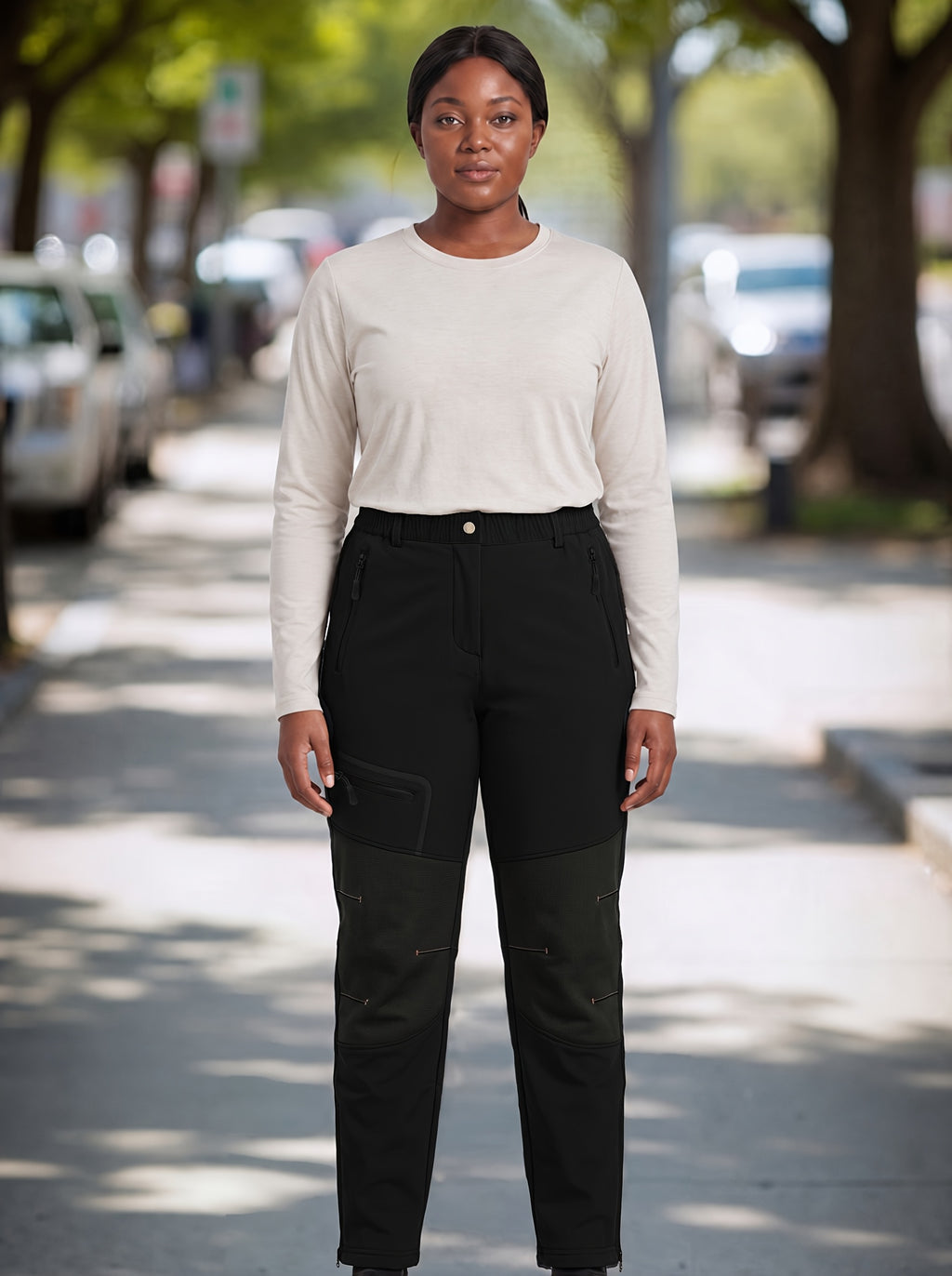 Pantalon de randonnée grande taille — Softshell à renforts genoux