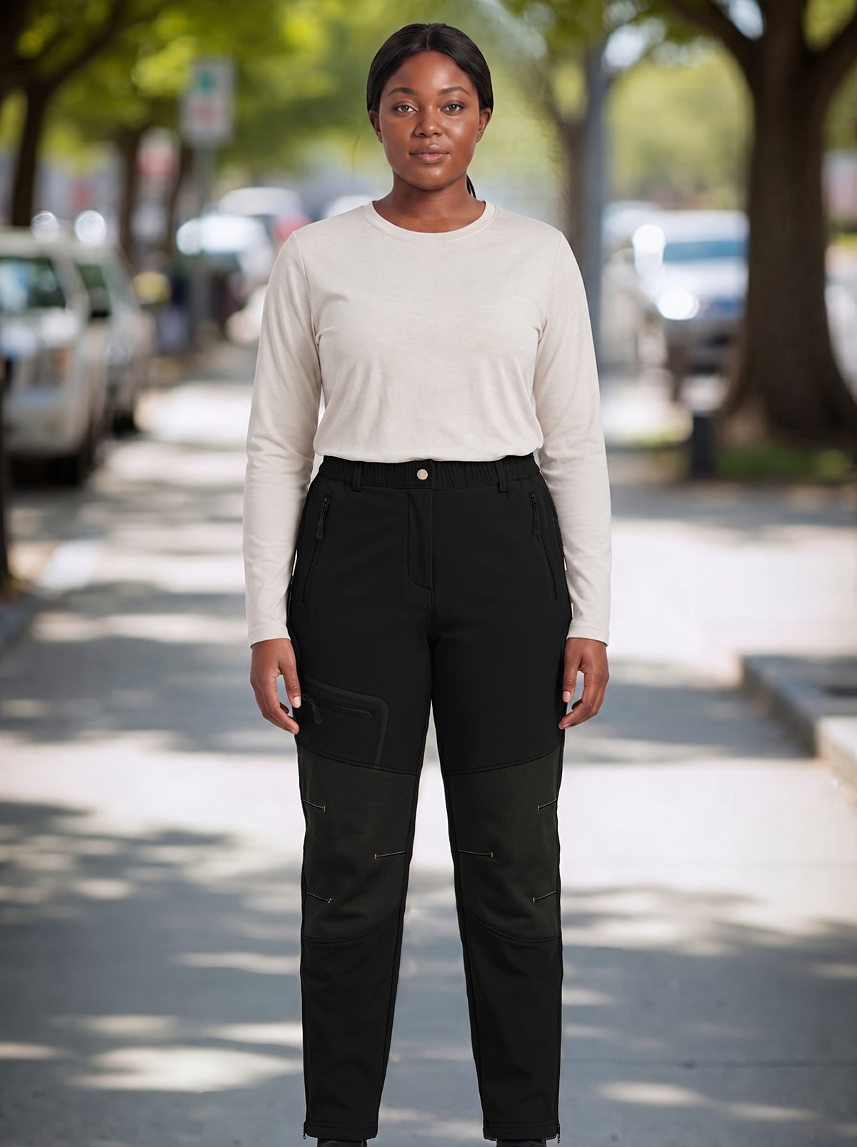 Pantalon de randonnée grande taille — Softshell à renforts genoux