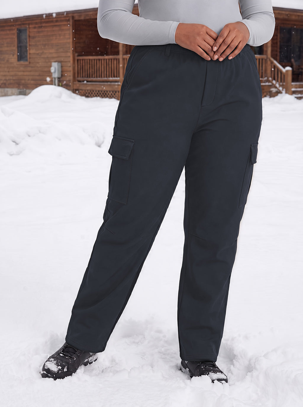 Pantalon de ski grande taille — Cargo à deux grandes poches