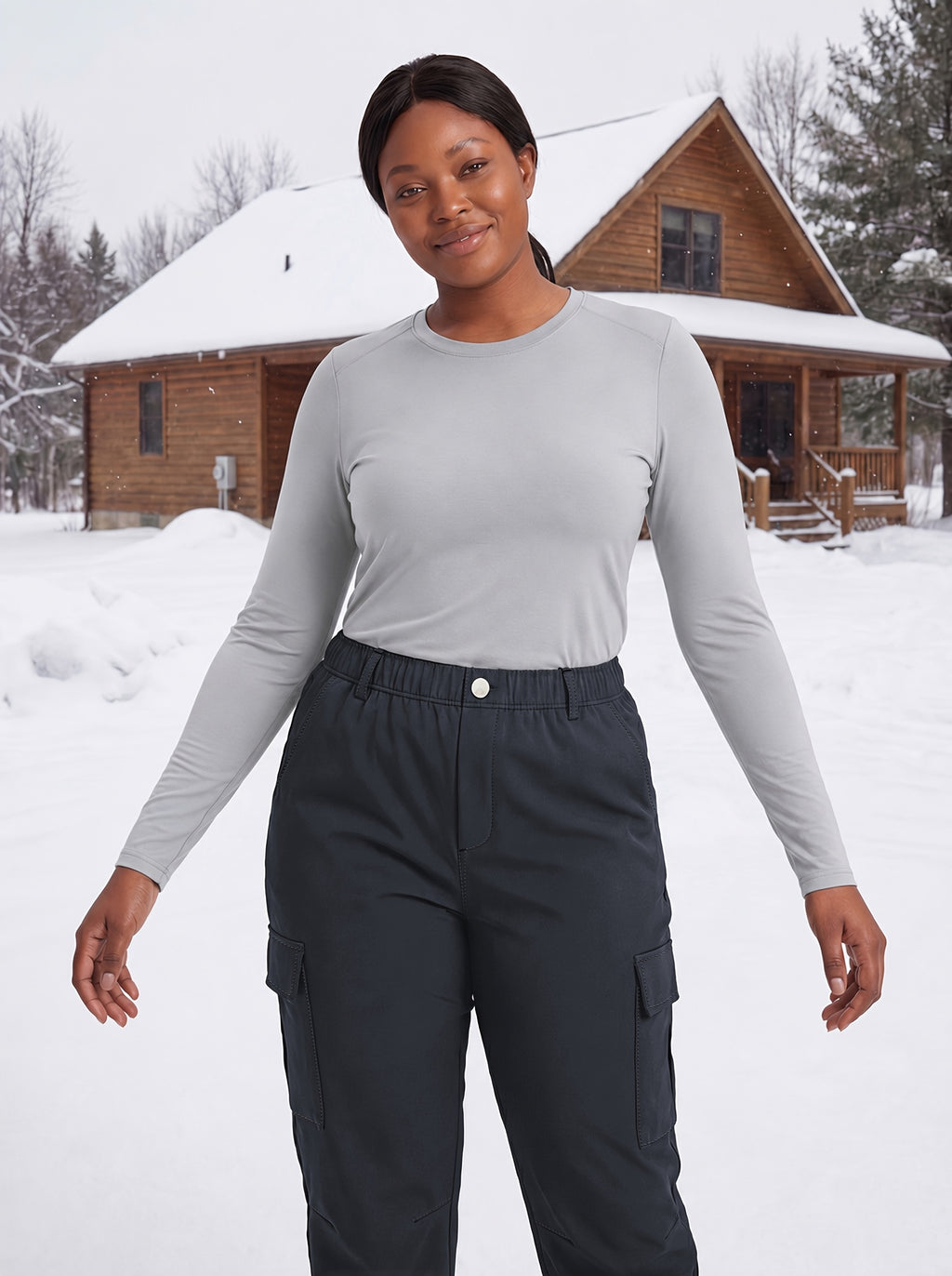 Pantalon de ski grande taille — Cargo à deux grandes poches