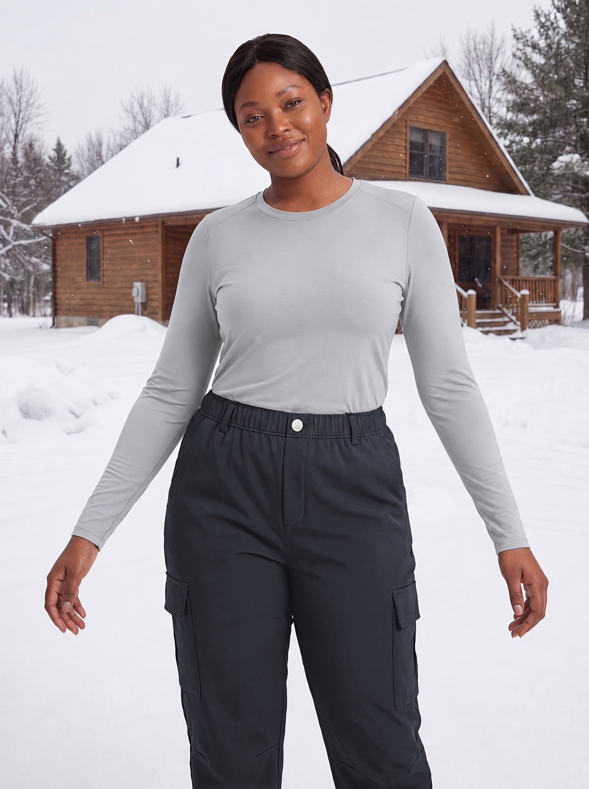 Pantalon de ski grande taille — Cargo à deux grandes poches