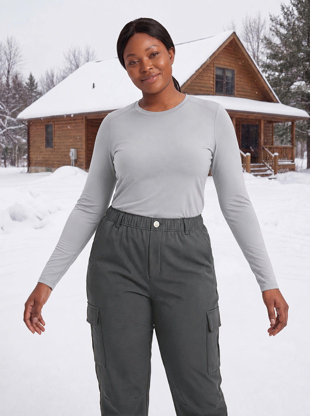 Pantalon de ski grande taille — Cargo à deux grandes poches