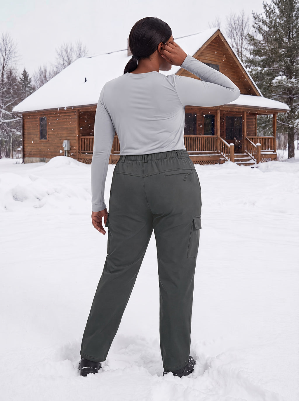 Pantalon de ski grande taille — Cargo à deux grandes poches