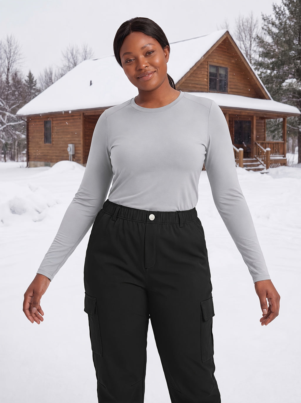 Pantalon de ski grande taille — Cargo à deux grandes poches