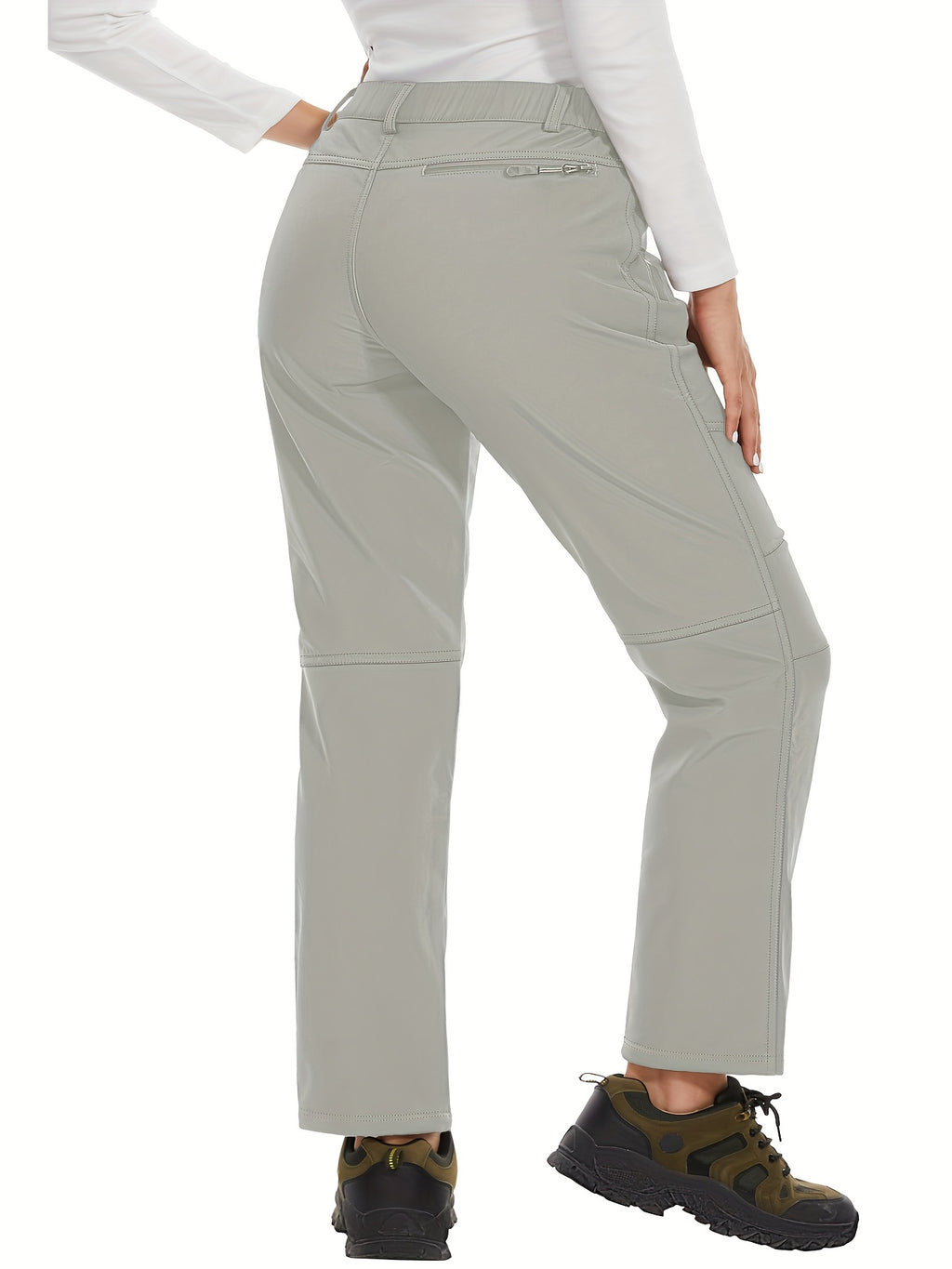 Pantalon de ski grande taille, bas de jambe à cordon bloqueur