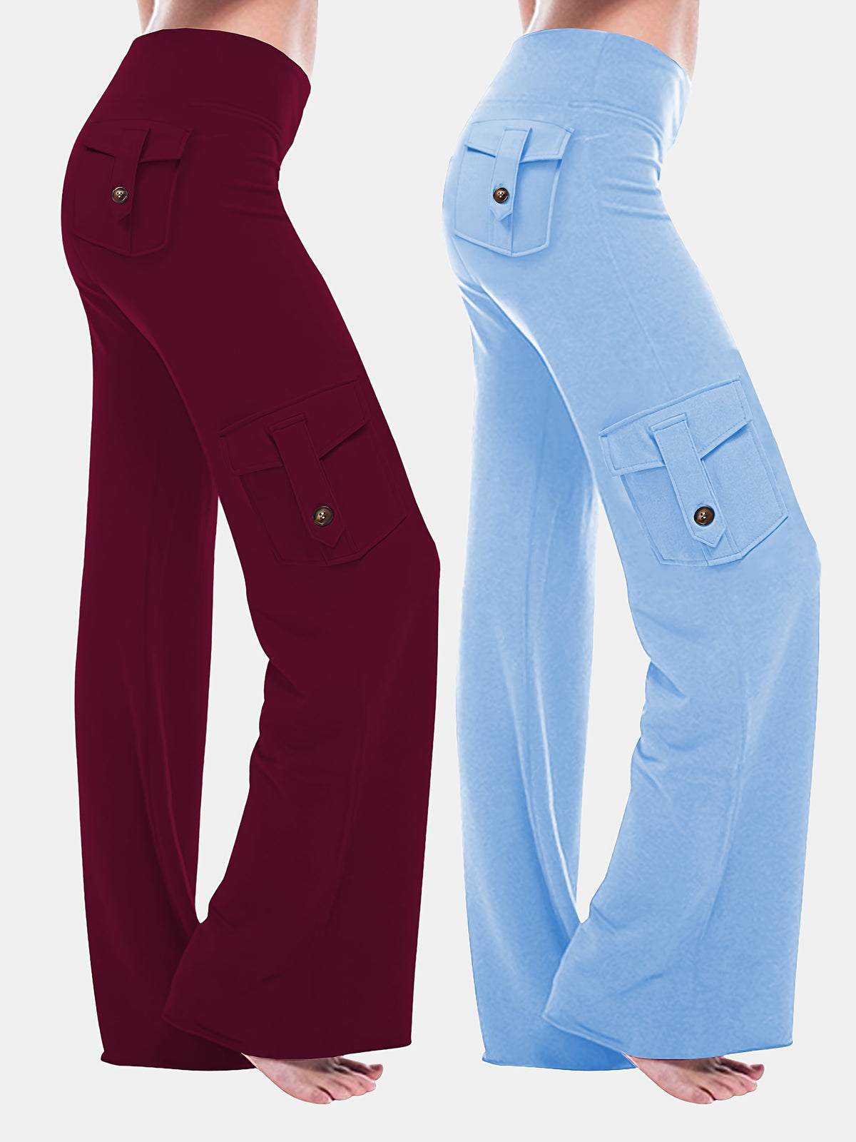 Pantalon de sport grande taille, lot de 2, poches cargo