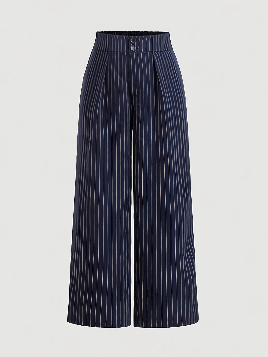 Pantalon tailleur grande taille — Marine à rayures tennis