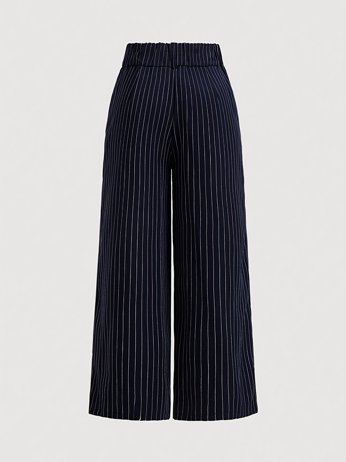 Pantalon tailleur grande taille — Marine à rayures tennis