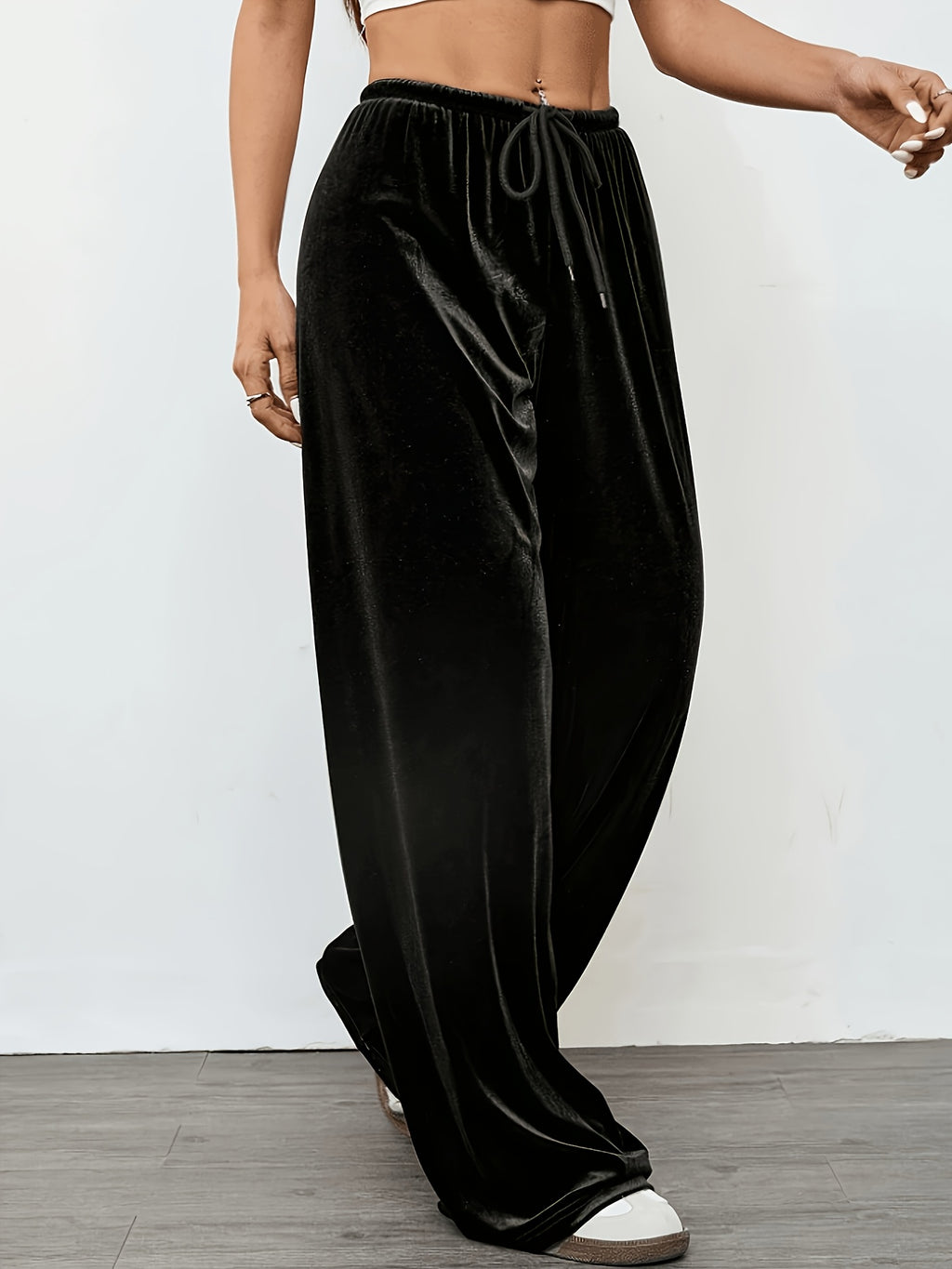 Pantalon velours grande taille — Épuré, sans poche ni détail