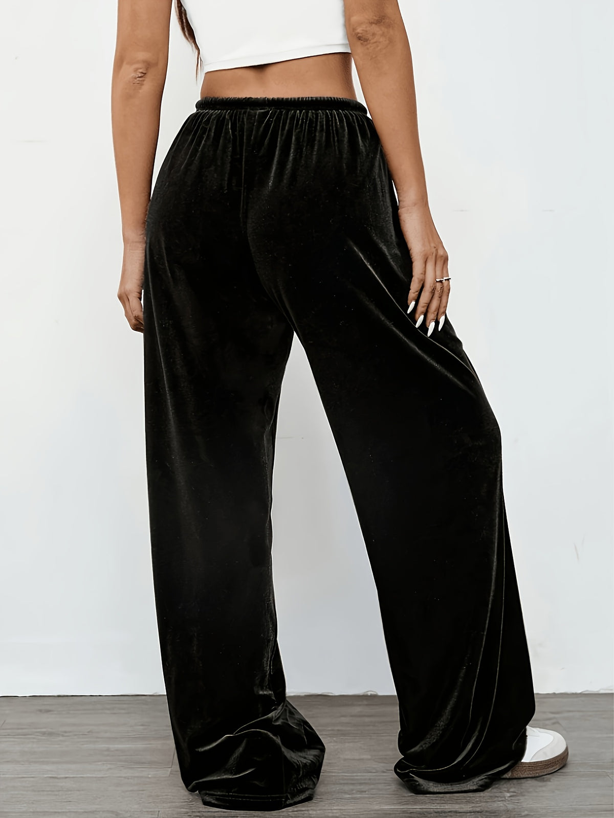 Pantalon velours grande taille — Épuré, sans poche ni détail