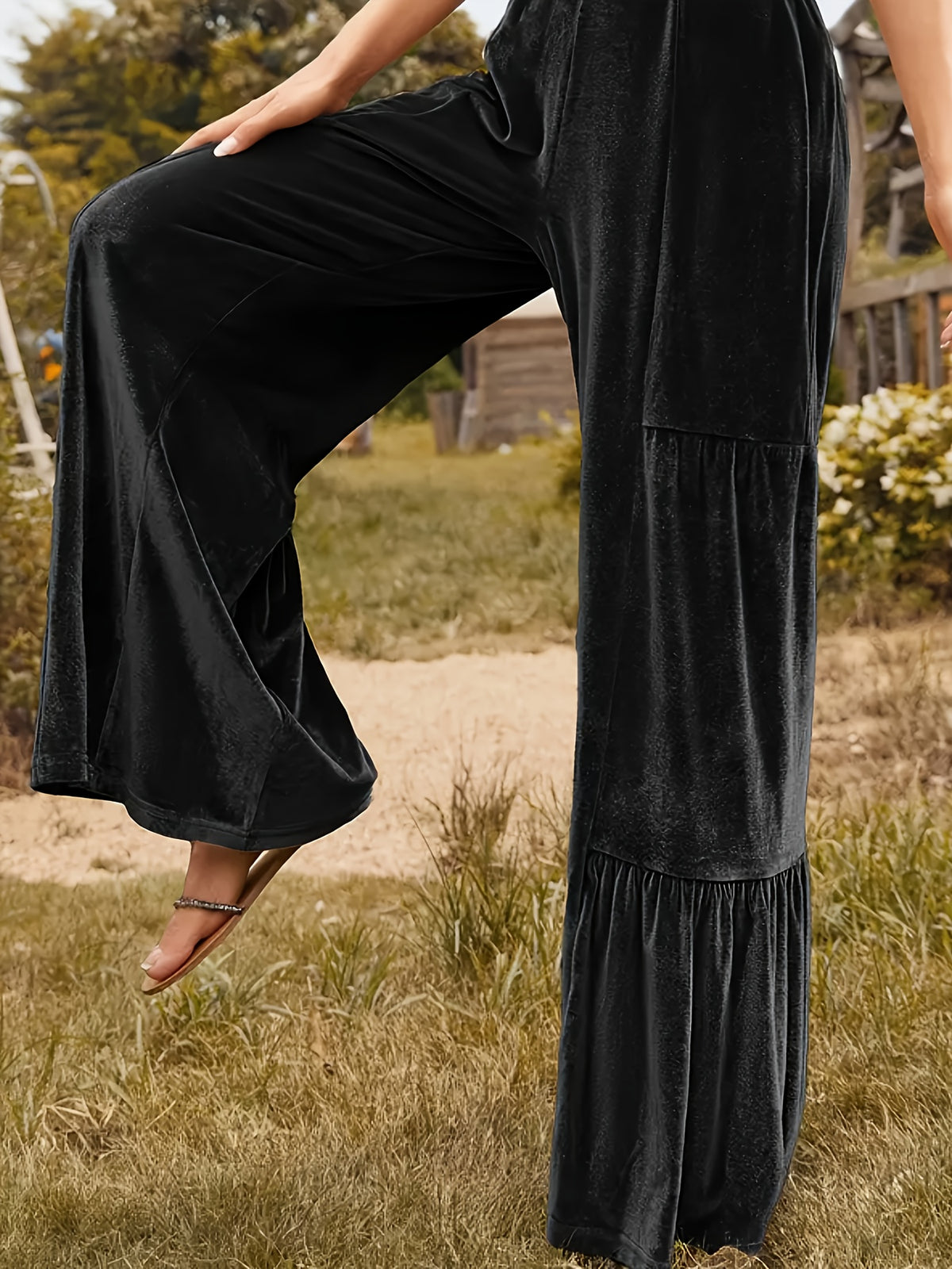 Pantalon très ample grande taille — Velours jusqu'au 5XL
