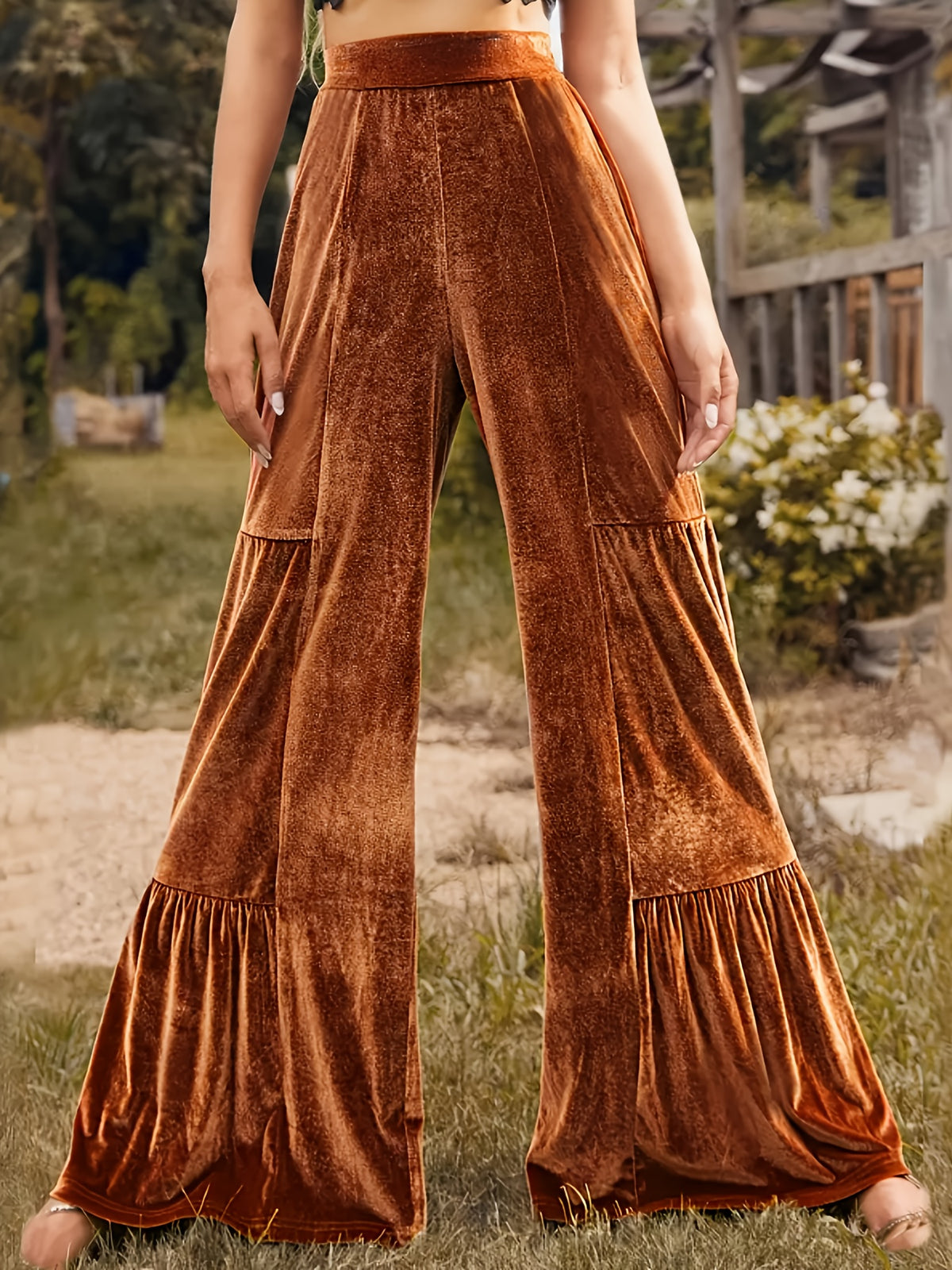 Pantalon très ample grande taille — Velours jusqu'au 5XL