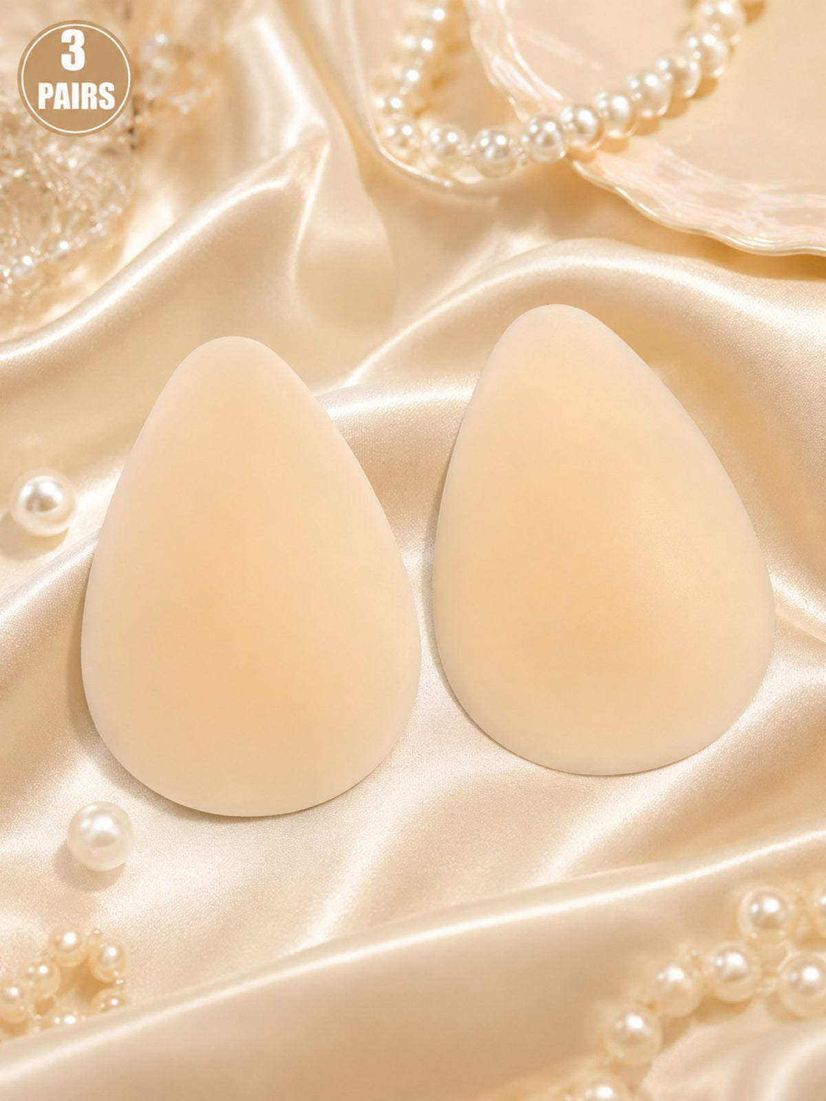 Soutien-gorge adhésif grande taille — Trois paires en silicone
