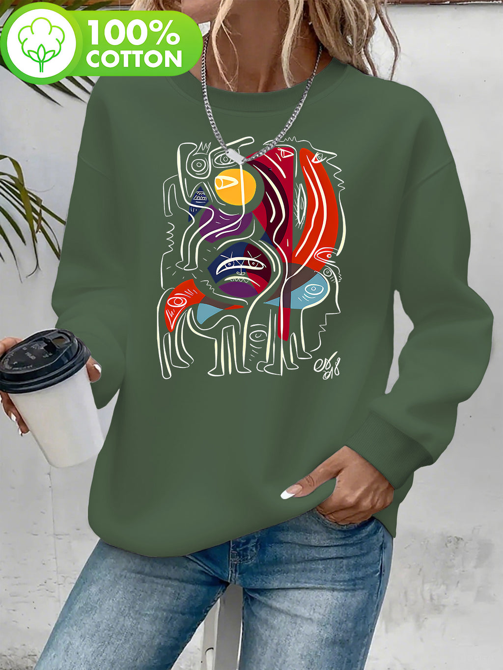 Pull grande taille, col rond, toucher naturel, chaleur d'hiver