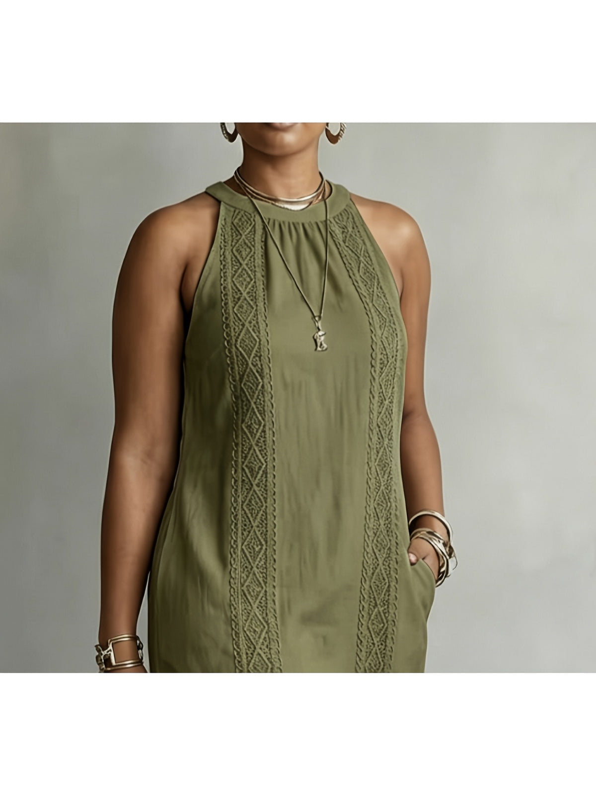 Robe blanche grande taille — Encolure américaine et fente