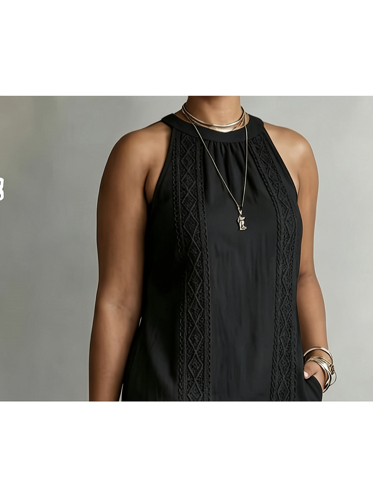 Robe blanche grande taille — Encolure américaine et fente