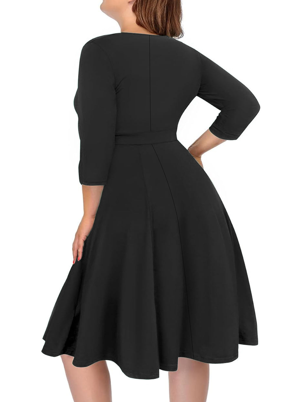 Robe cache-cœur grande taille — Maille drapée et col croisé