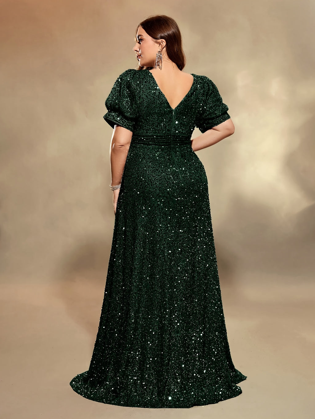 Robe de cérémonie grande taille — Taille empire et lanternes