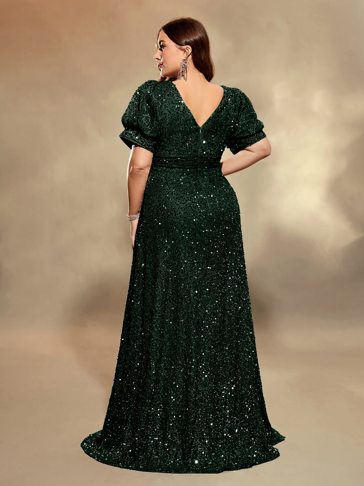 Robe de cérémonie grande taille — Taille empire et lanternes