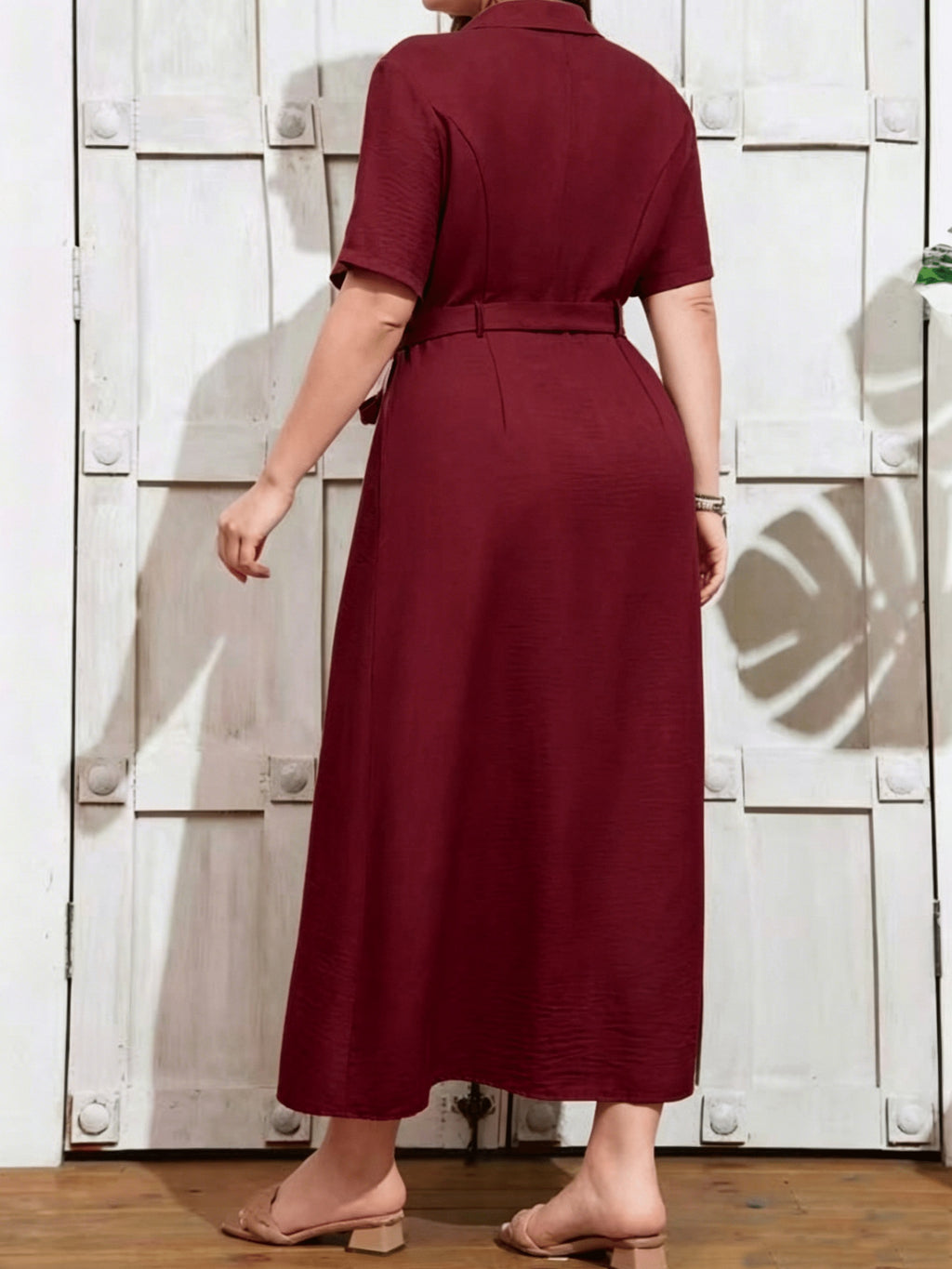Robe chemise grande taille — Longue, boutonnée, neuf coloris