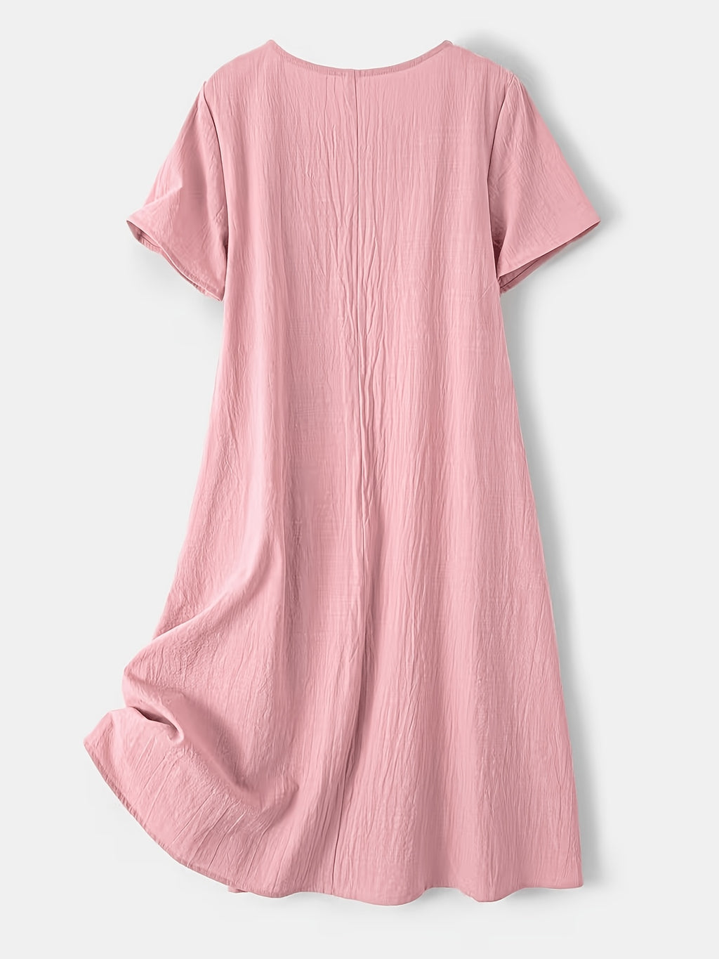 Robe en coton grande taille — Ligne en A et nœud de hanche