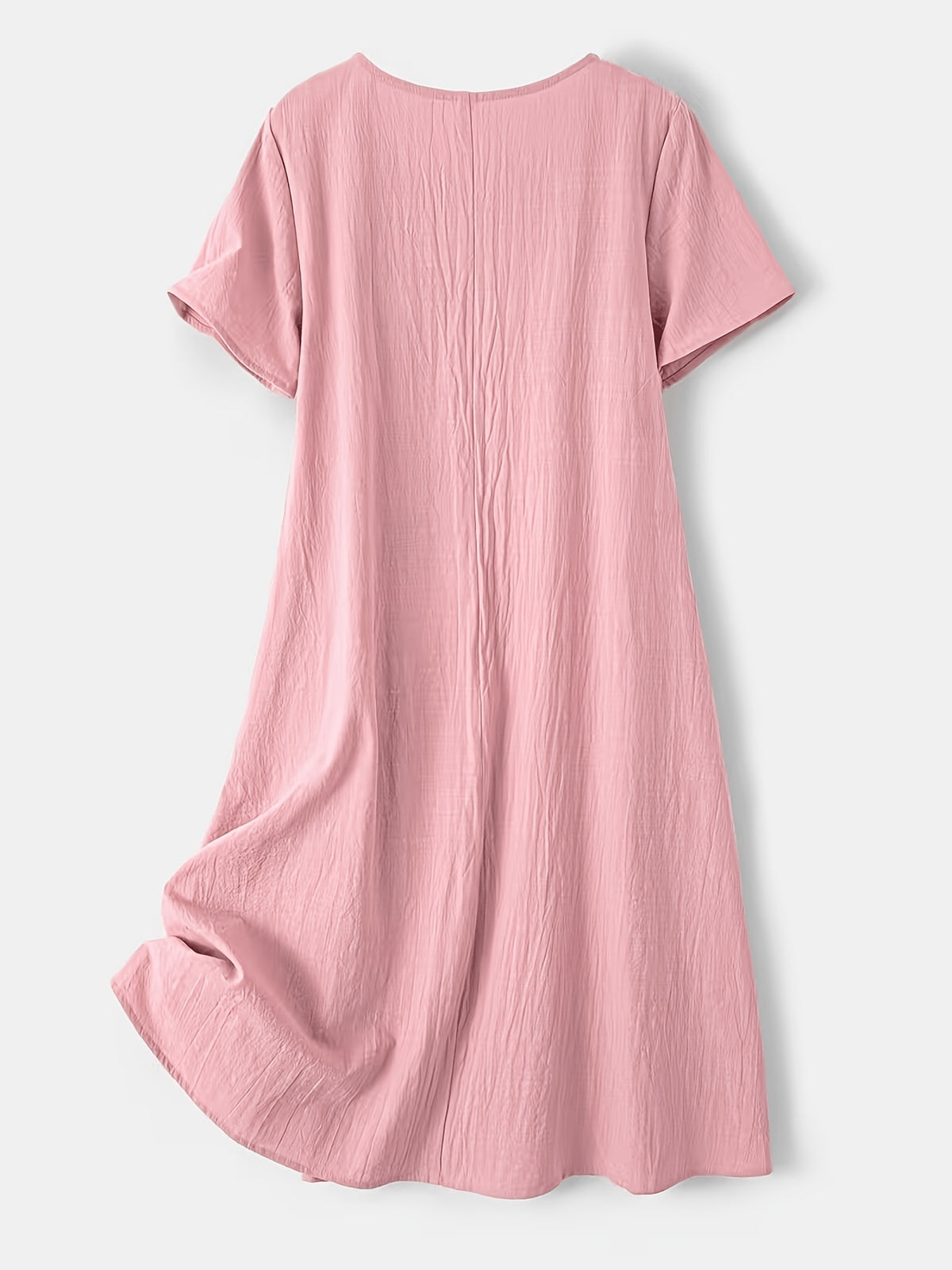 Robe en coton grande taille — Ligne en A et nœud de hanche