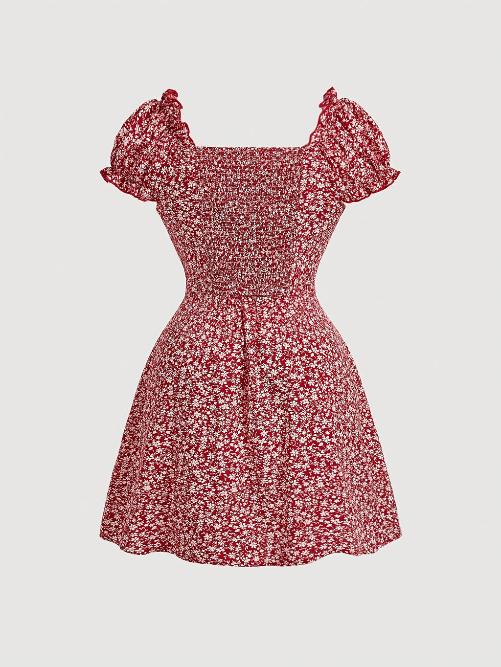 Robe courte grande taille — Mini fleurie à décolleté cœur