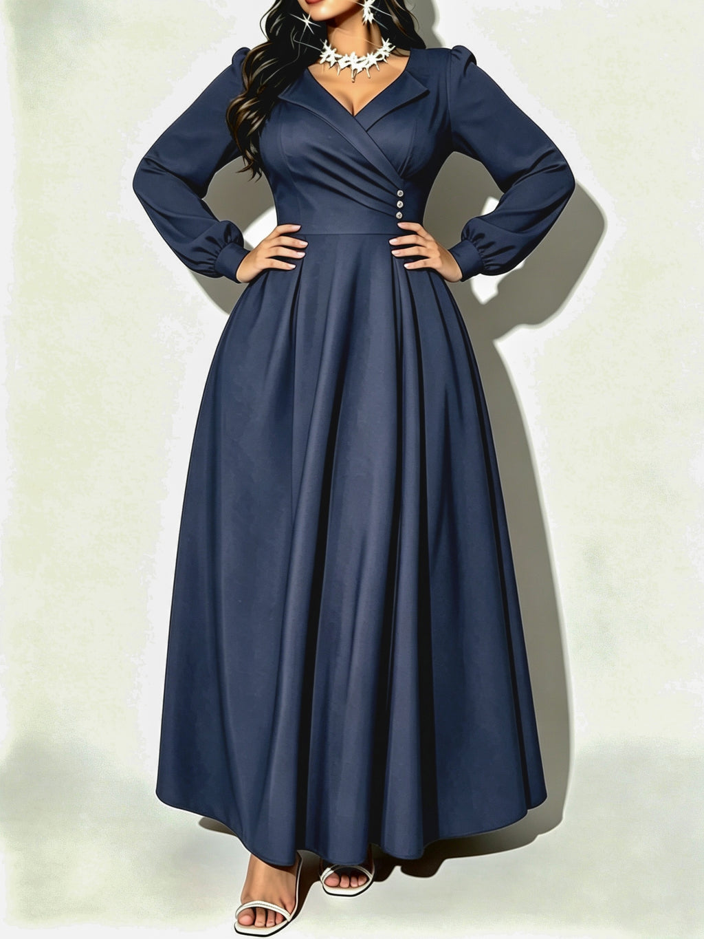 Robe de demoiselle d’honneur grande taille — Bordeaux uni