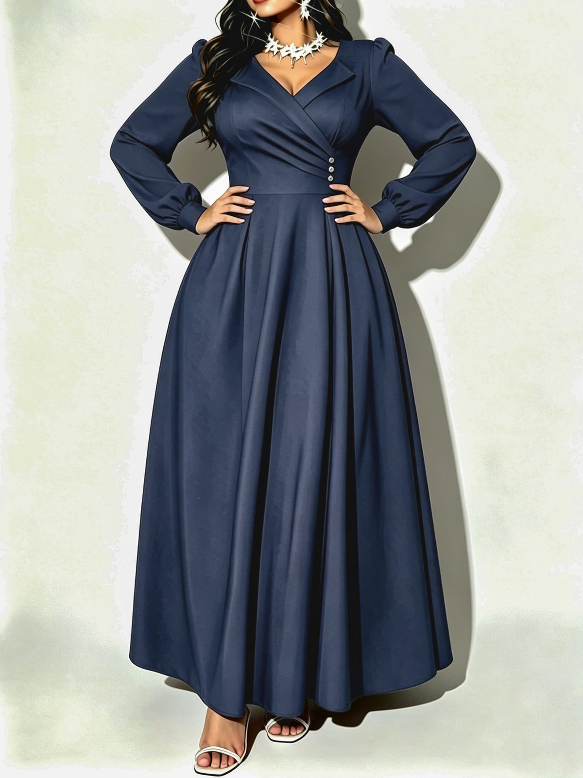 Robe de demoiselle d’honneur grande taille — Bordeaux uni