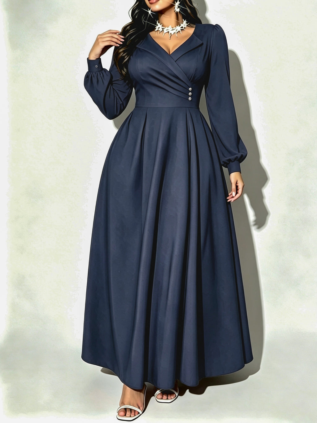 Robe de demoiselle d’honneur grande taille — Bordeaux uni