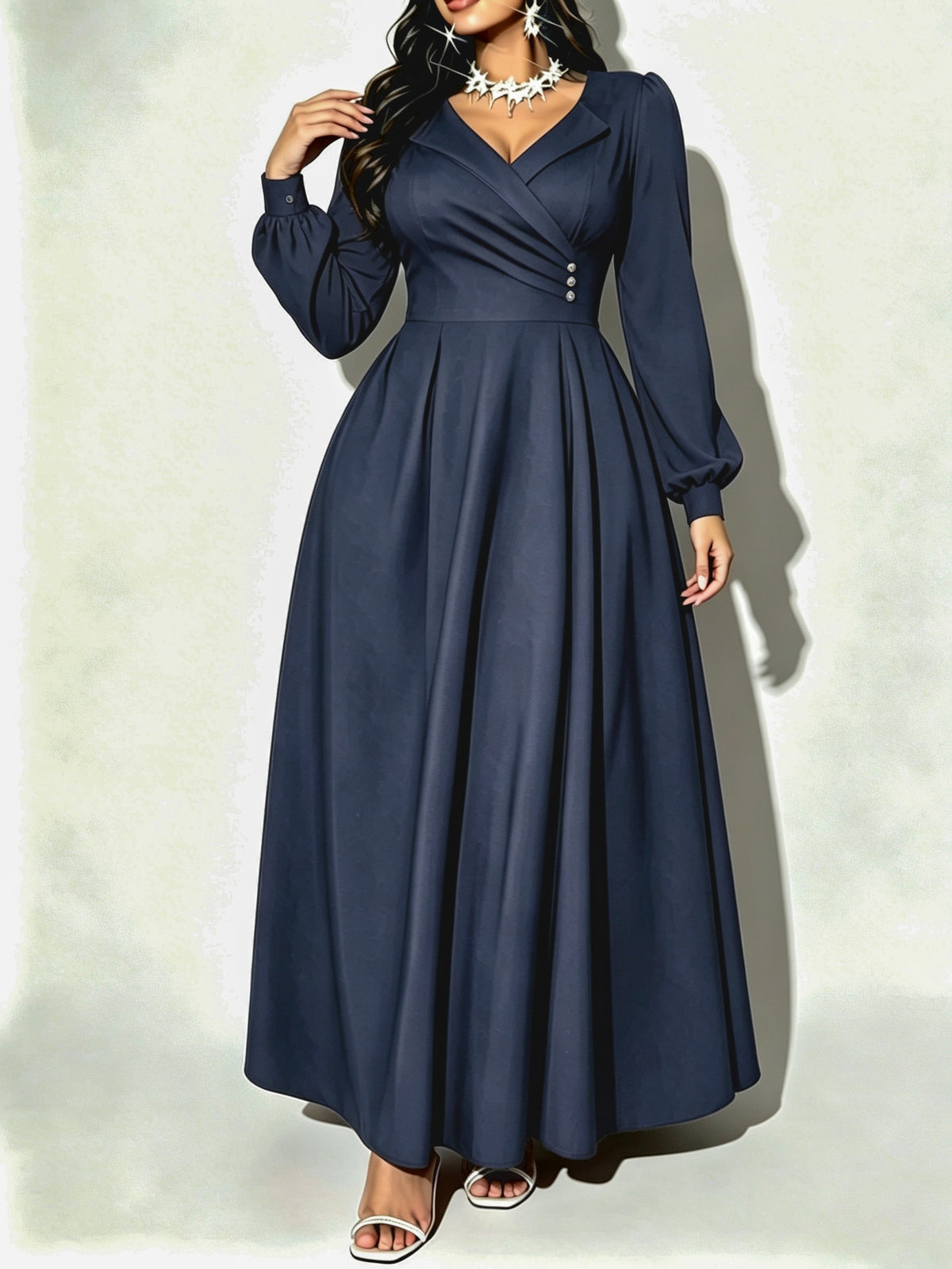 Robe de demoiselle d’honneur grande taille — Bordeaux uni