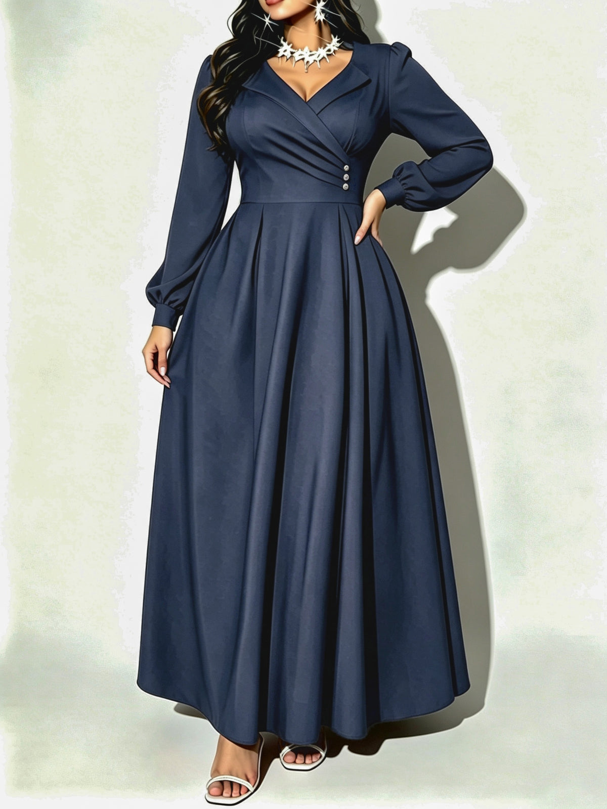 Robe de demoiselle d’honneur grande taille — Bordeaux uni