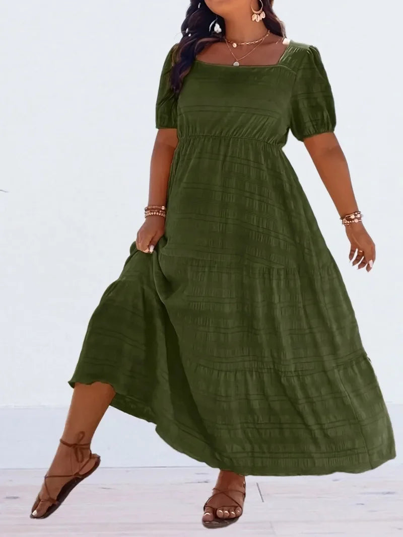 Robe d'été grande taille, vert