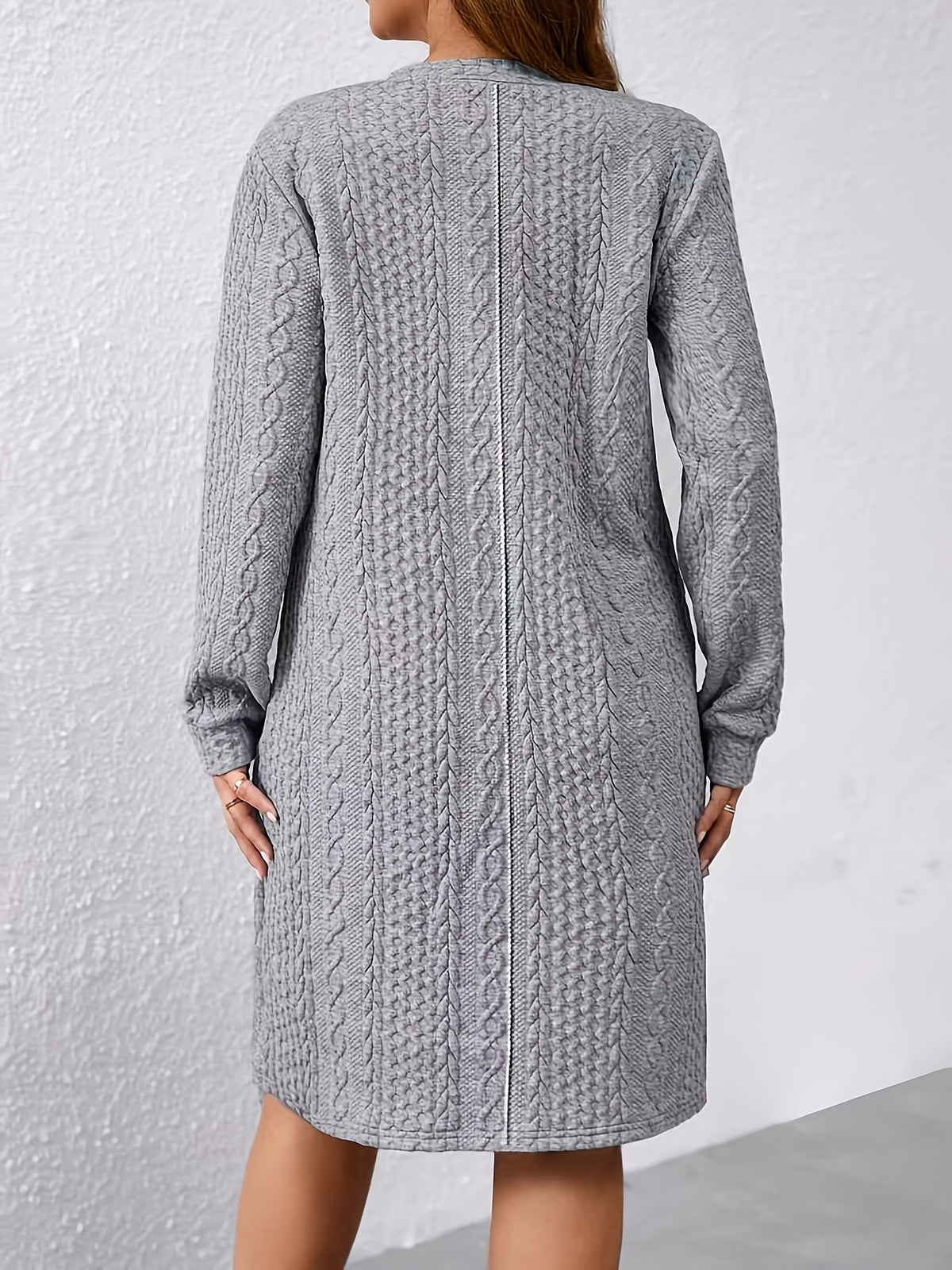 Robe droite grande taille — Maille torsadée jusqu'au 6XL