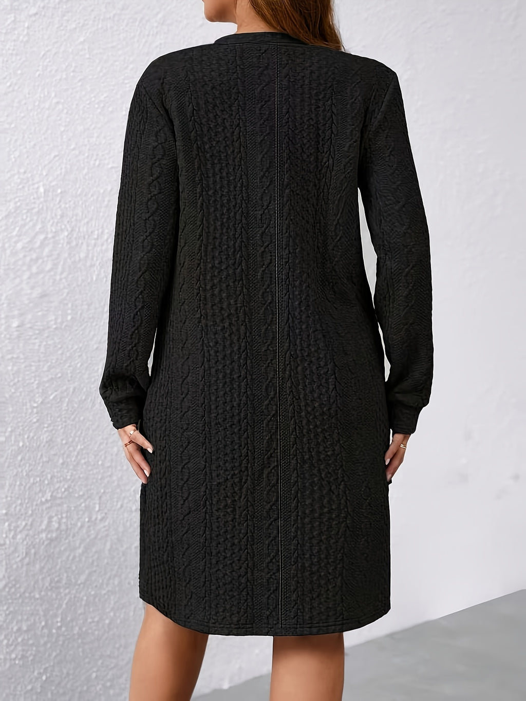 Robe droite grande taille — Maille torsadée jusqu'au 6XL