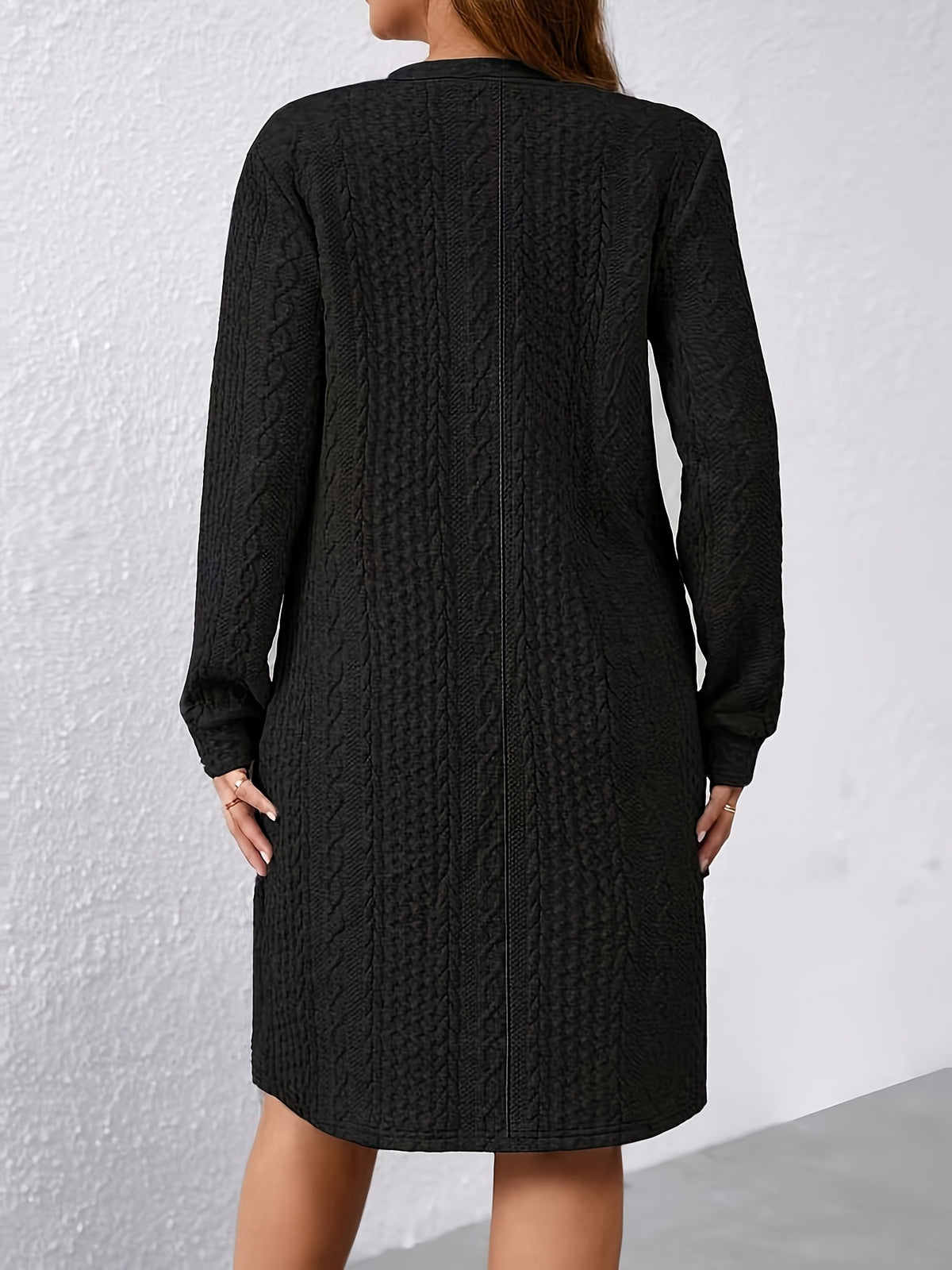 Robe droite grande taille — Maille torsadée jusqu'au 6XL