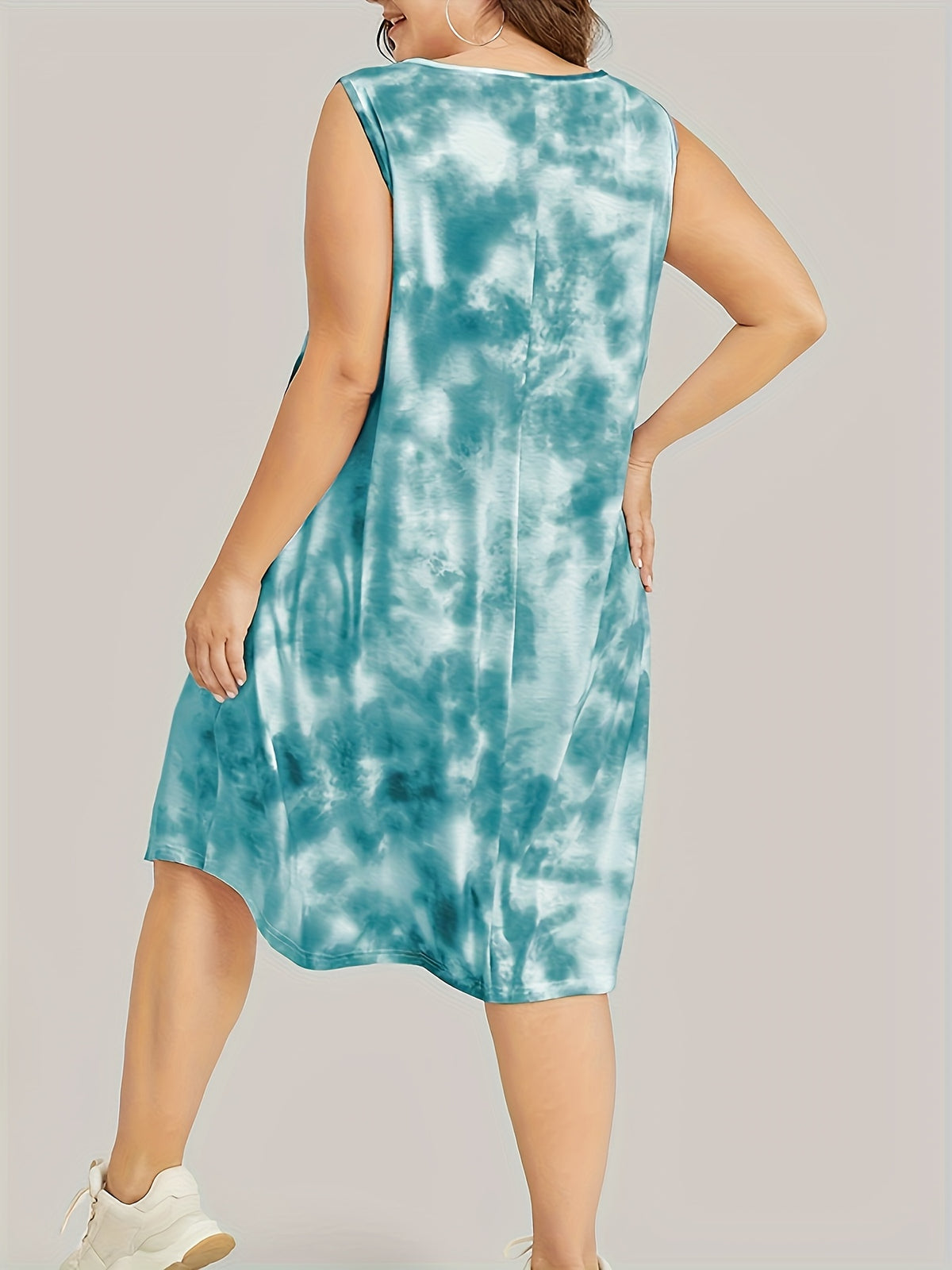 Robe de grossesse grande taille — Cœur tie-dye, quatre teintes