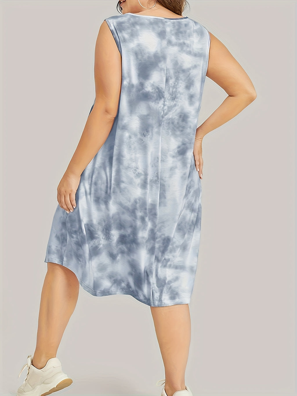 Robe de grossesse grande taille — Cœur tie-dye, quatre teintes