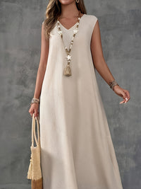 Robe longue grande taille — Crêpe froissé et coupe droite