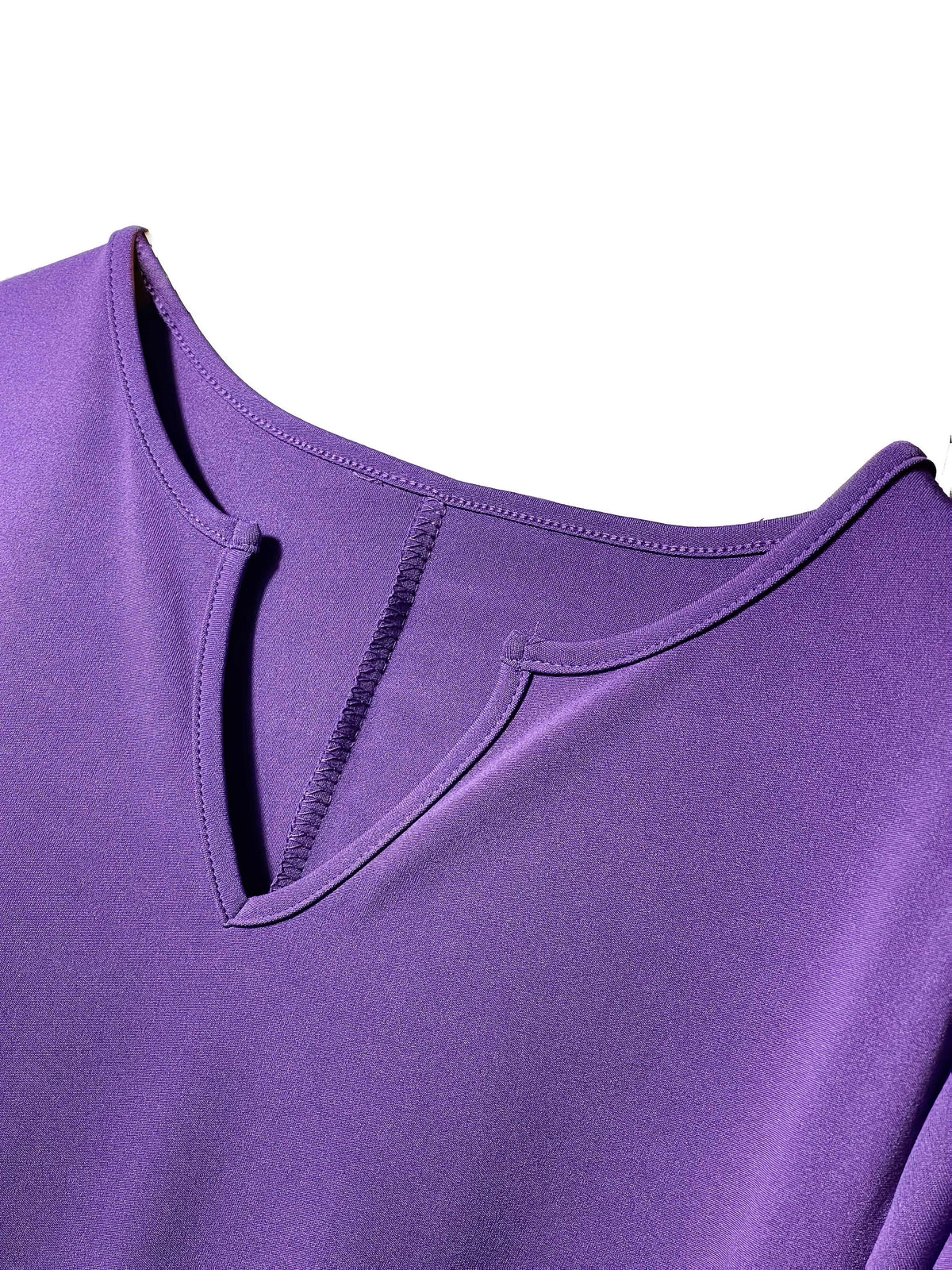 Robe longue grande taille — Col V fendu et poches latérales