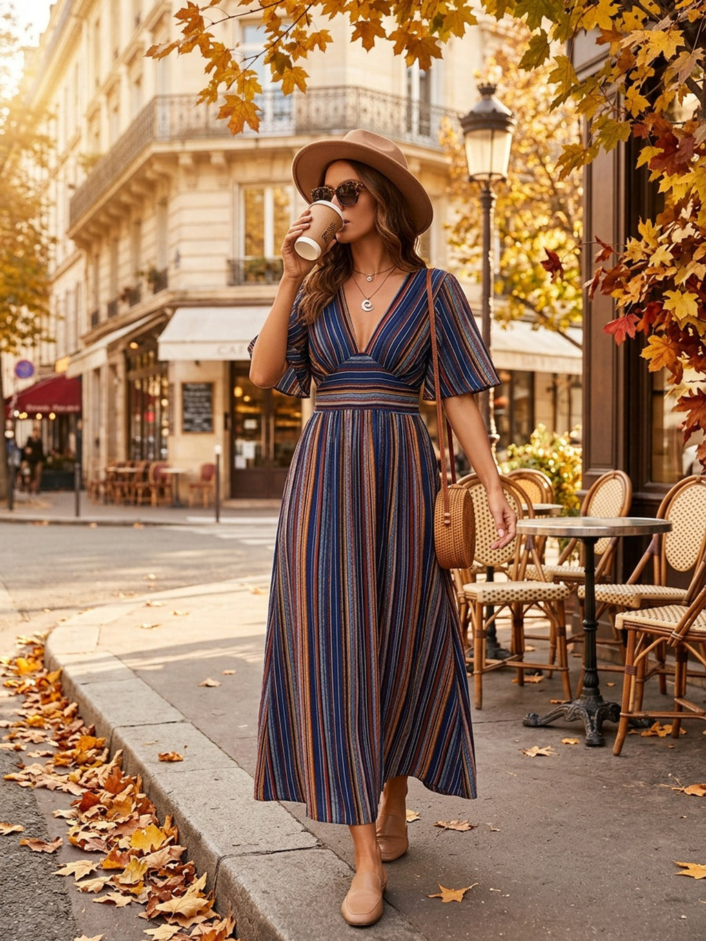 Robe maxi grande taille, trois imprimés en viscose mate