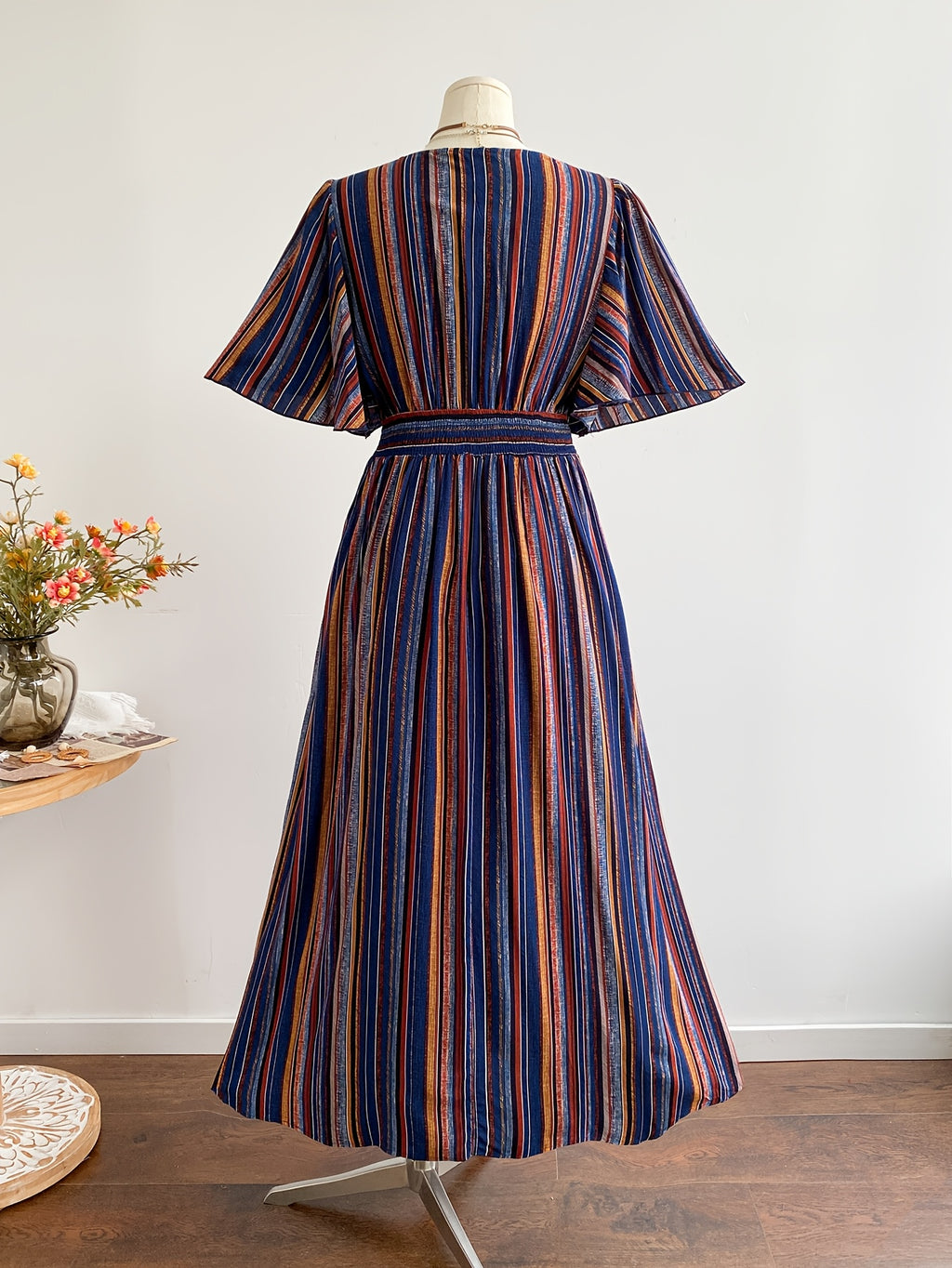 Robe maxi grande taille, trois imprimés en viscose mate