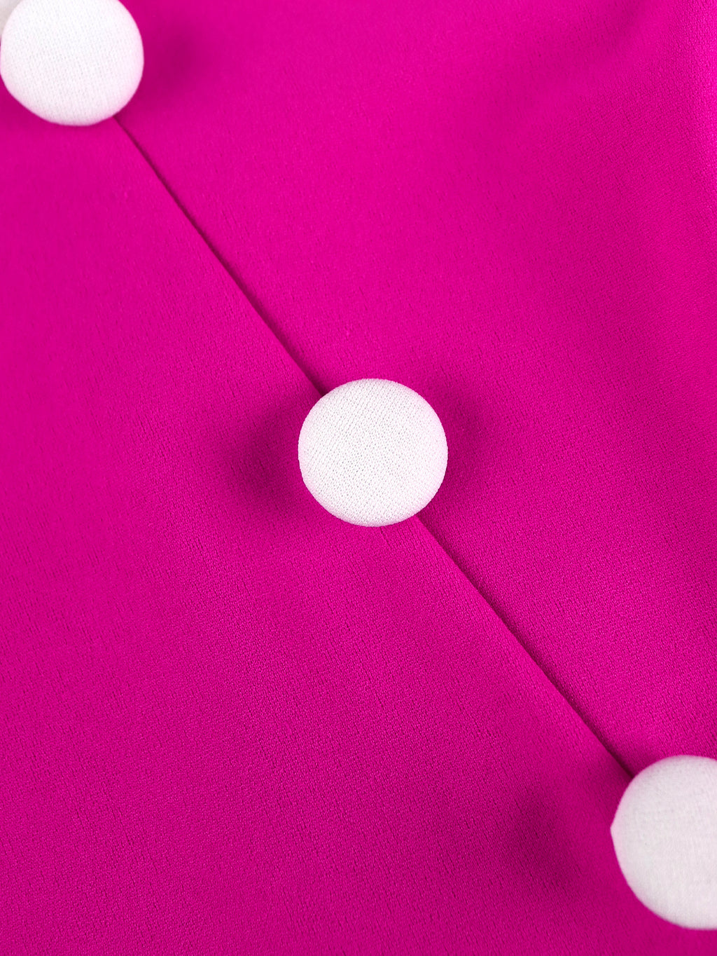 Robe midi grande taille — Col blanc et boutons diagonaux