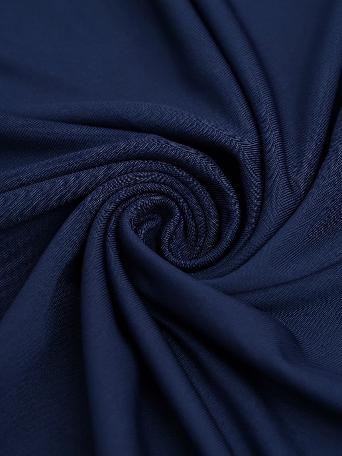 Robe midi grande taille — Jersey marine et taille drapée