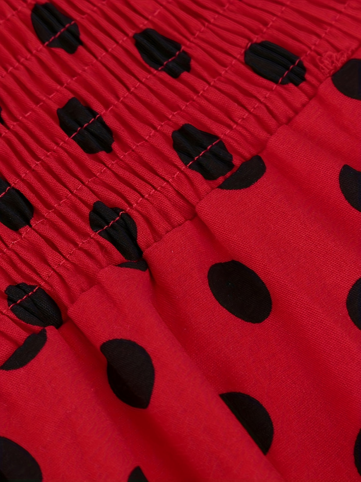 Robe midi grande taille — Pois rouges et jupon en tulle