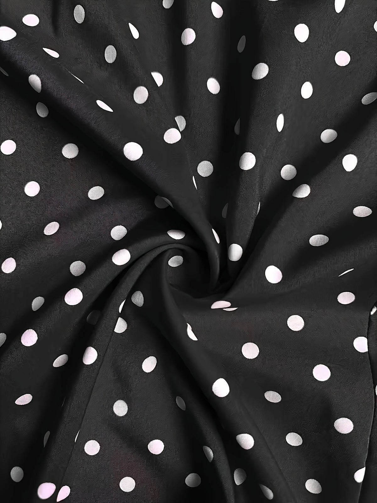 Robe midi grande taille — Semis de pois et taille smockée