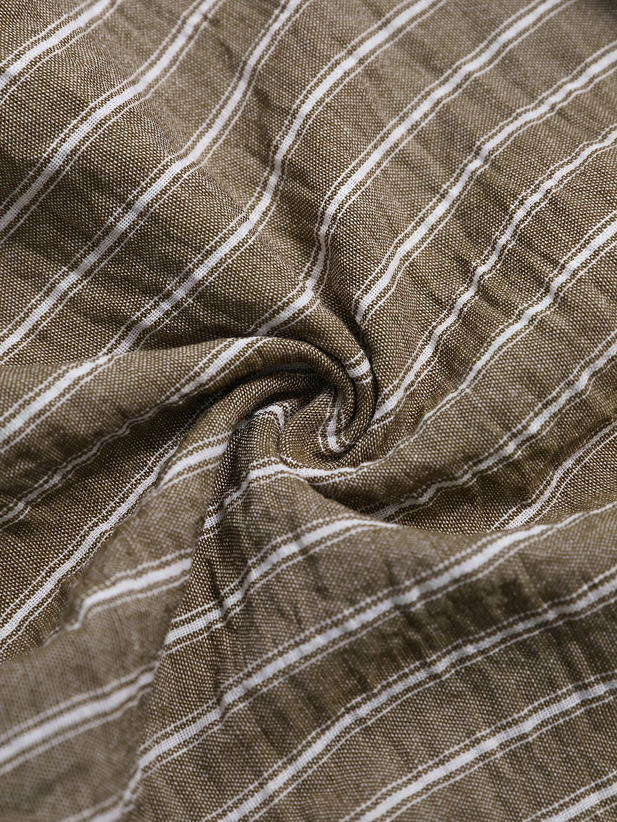 Robe midi grande taille — Rayures fines et taille marquée
