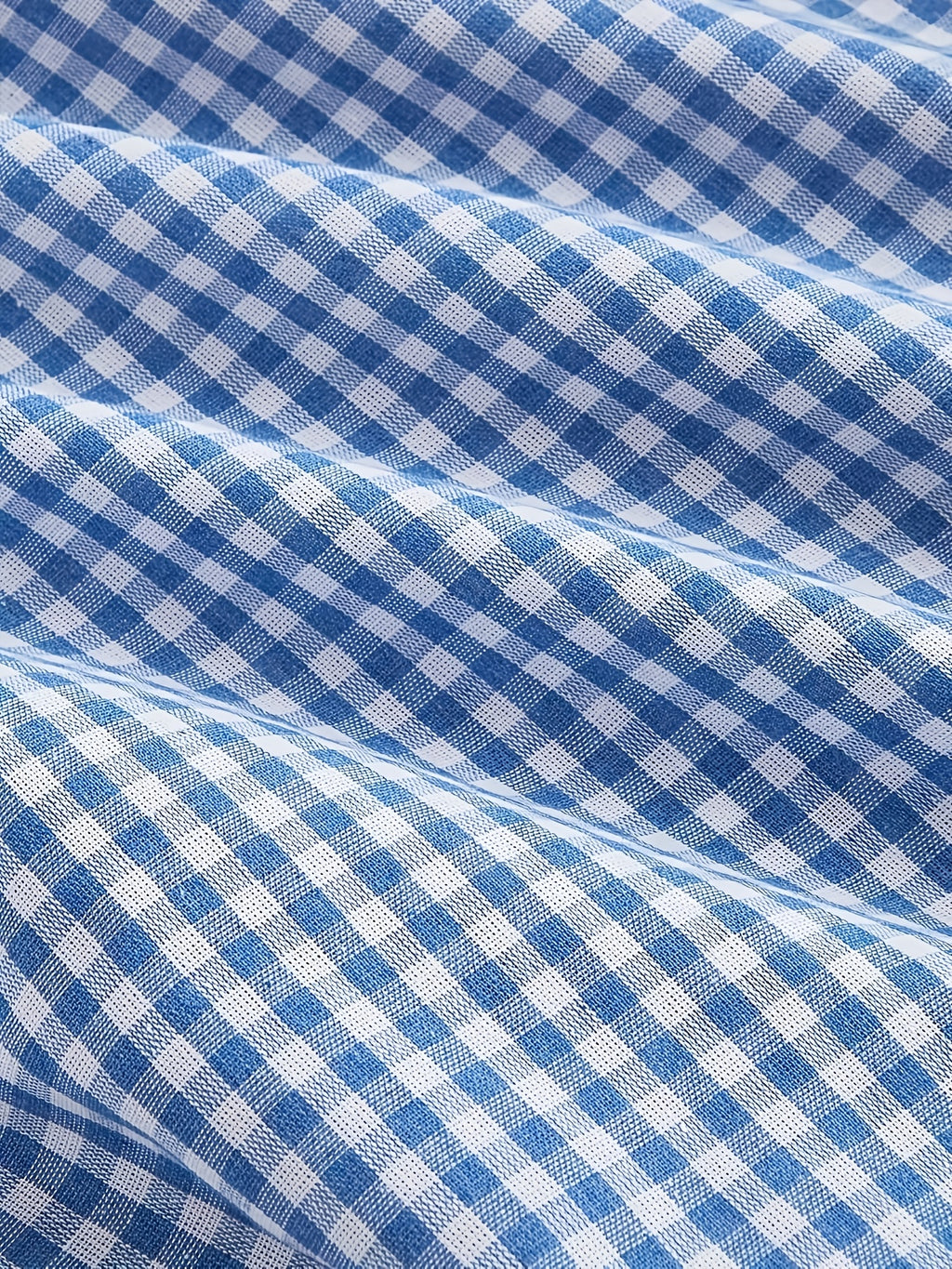 Robe midi grande taille — Carreau bleu et ruban à œillets