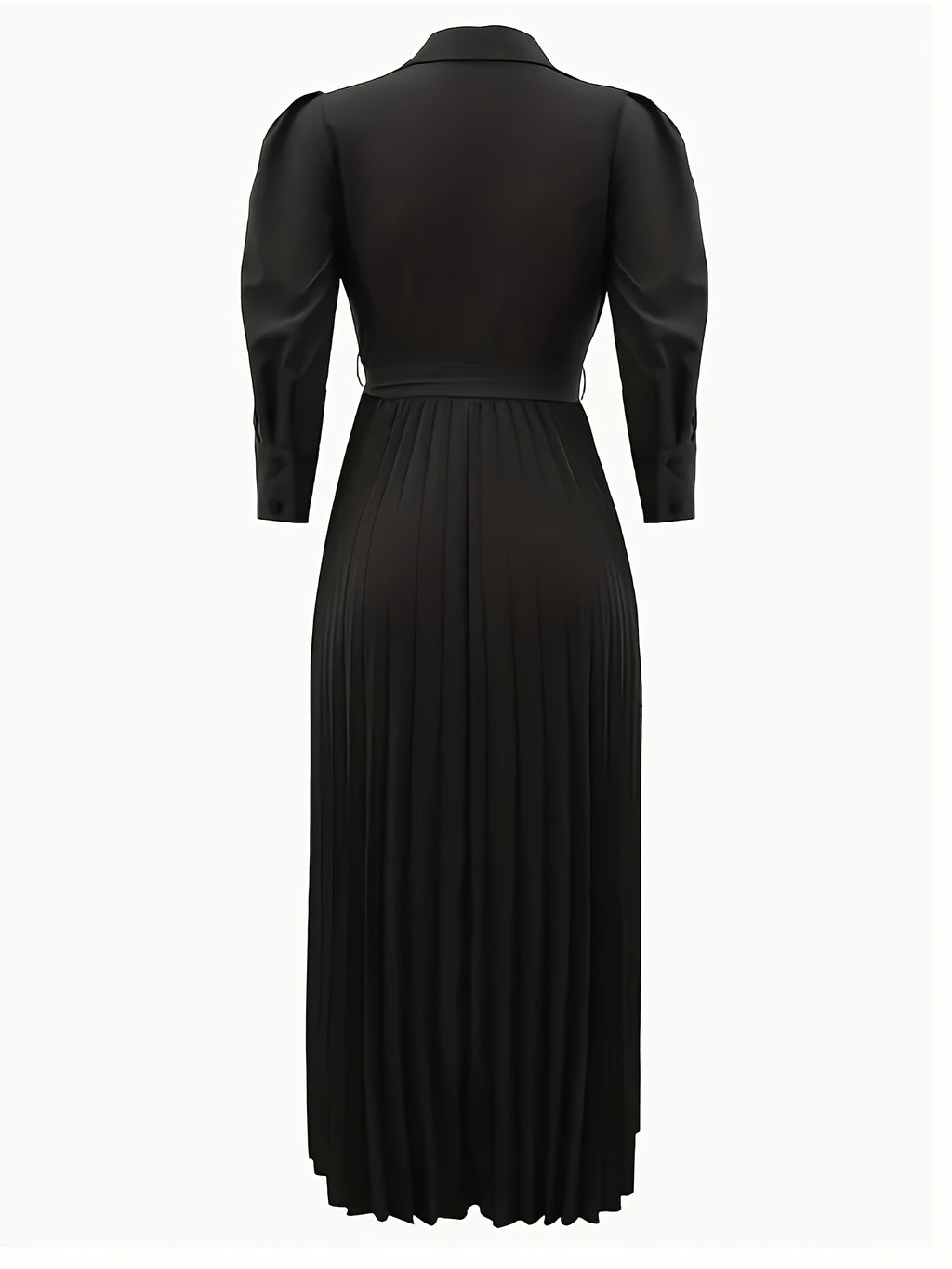 Robe portefeuille grande taille — Jupe plissée accordéon