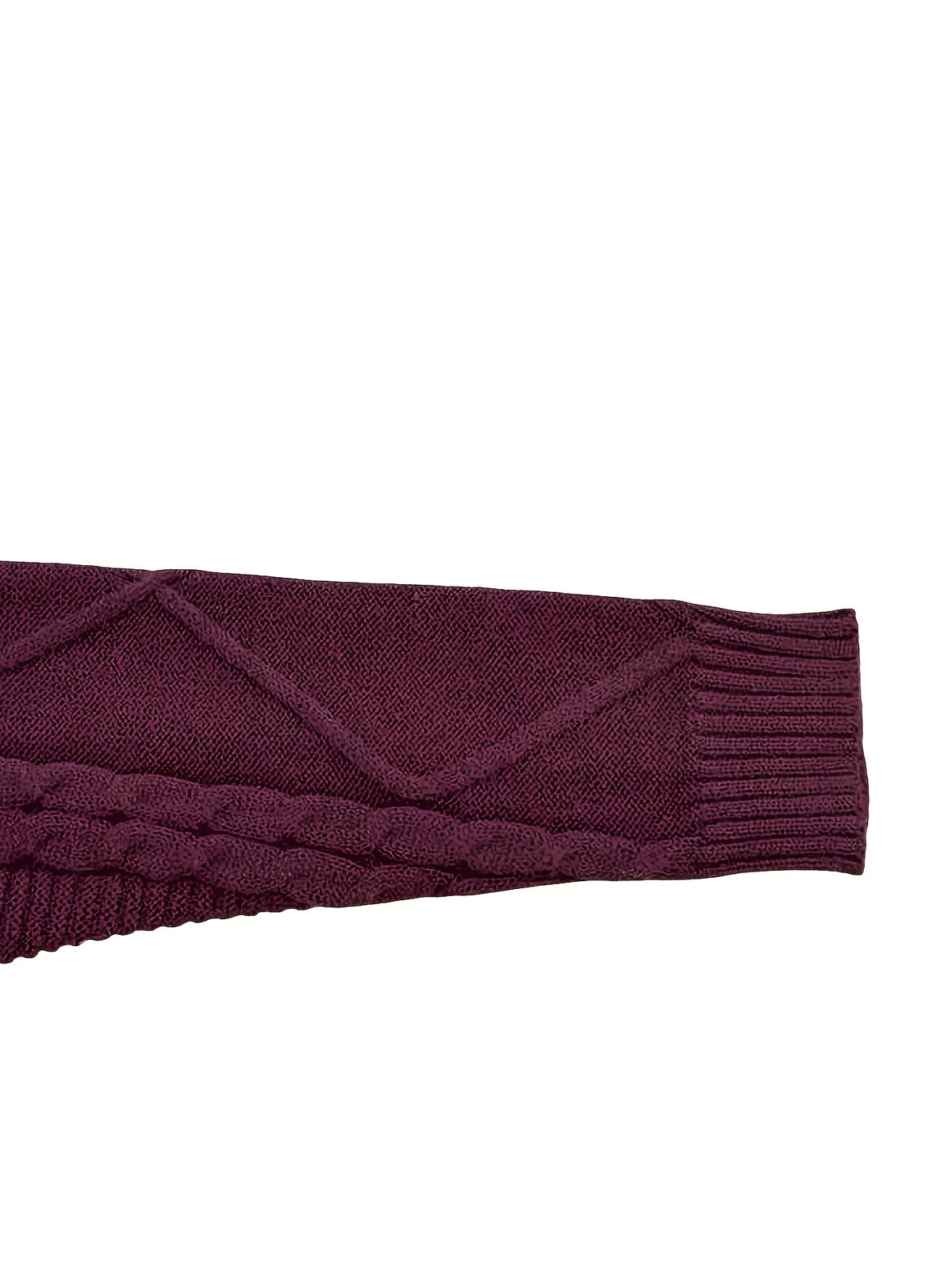 Robe pull grande taille — Trois reliefs de maille bordeaux